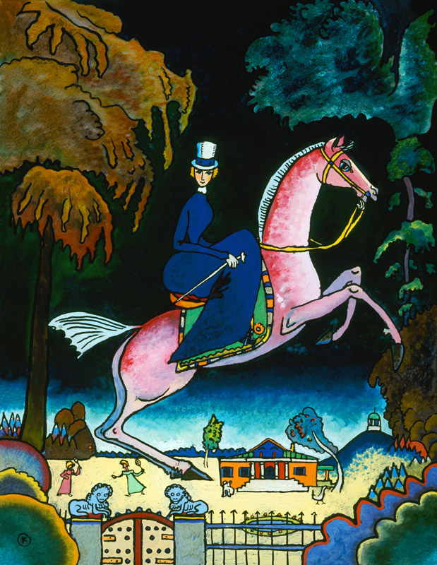 Amazon with Lions - Wassily Kandinsky van Wassily Kandinsky