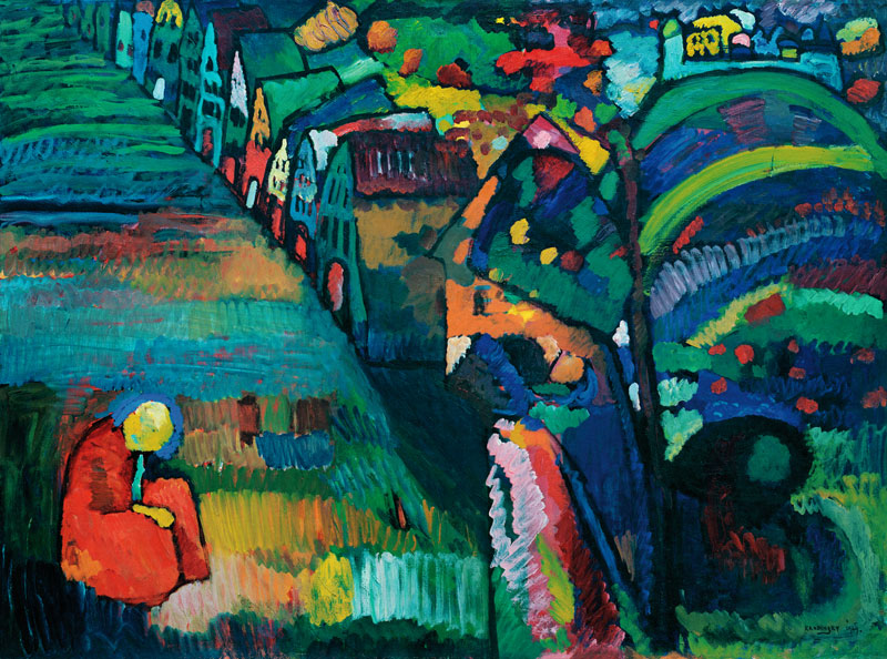 Picture with houses van Wassily Kandinsky