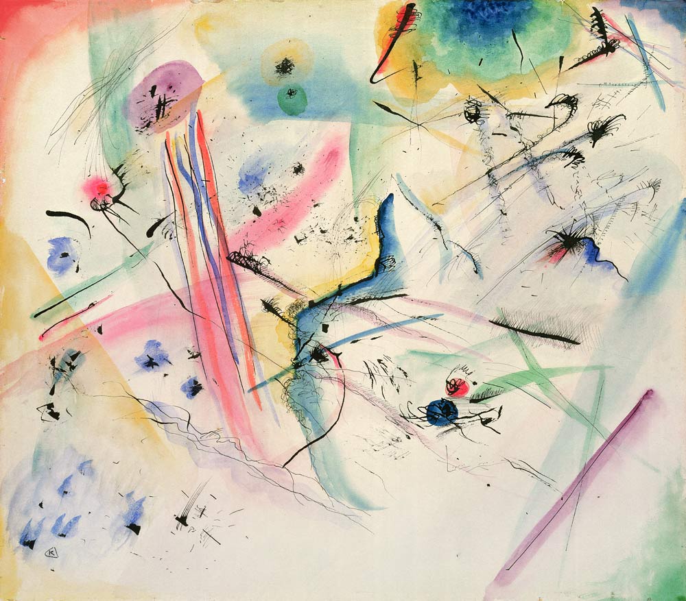 Composition With Red van Wassily Kandinsky