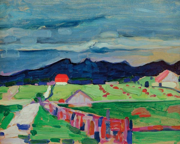 Fields at Murnau van Wassily Kandinsky
