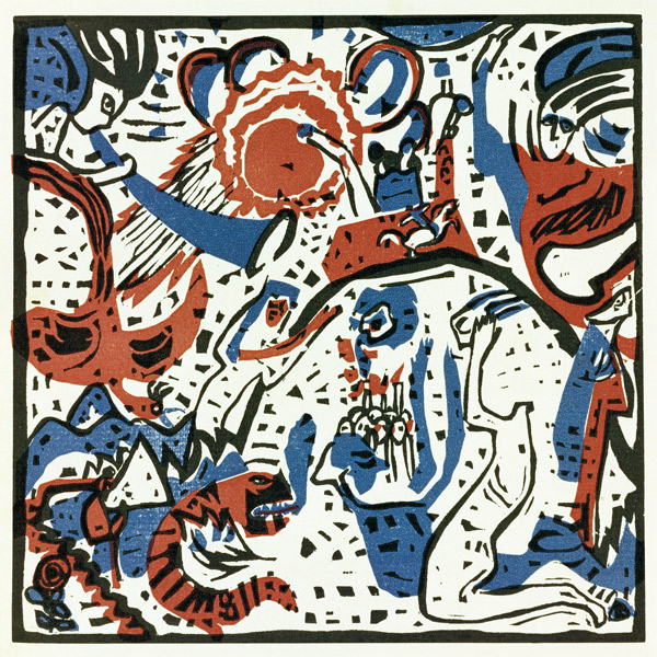 Klang der Posaunen (Grosse Auferstehung) van Wassily Kandinsky