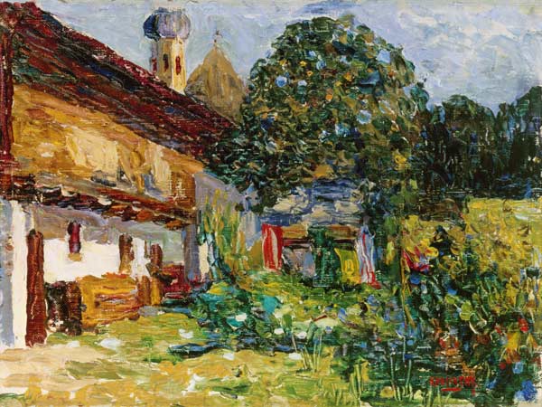 Kochel-Bauernhaus, 1902 van Wassily Kandinsky