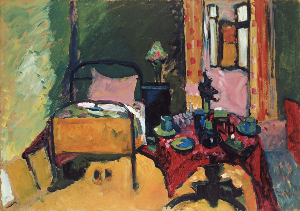 Schlafzimmer in der Ainmillerstraße 36. van Wassily Kandinsky