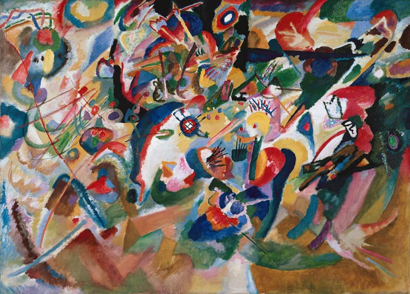 Studie zu Komposition VII. (Entwurf 3) van Wassily Kandinsky