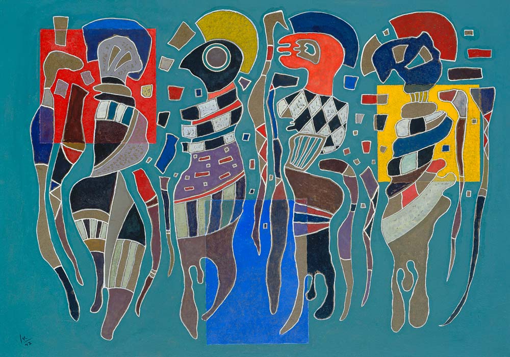 Vier Figuren van Wassily Kandinsky