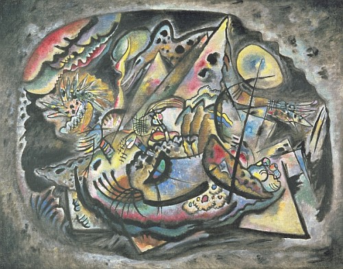 Composition: The Grey Oval van Wassily Kandinsky