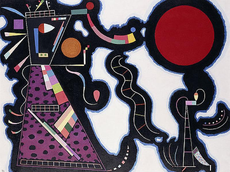 Der Rote Kreis van Wassily Kandinsky