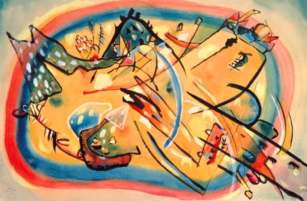 Komposition Landschaft van Wassily Kandinsky