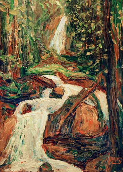 Kochel - Waterfall I van Wassily Kandinsky