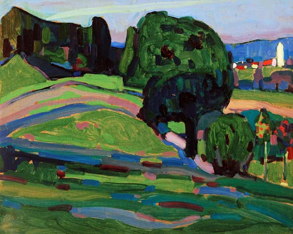 Landscape in Murnau van Wassily Kandinsky