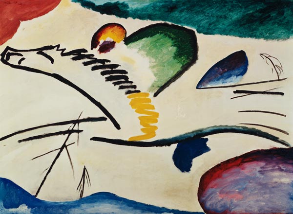 Lyrisch (ruiter te paard) van Wassily Kandinsky
