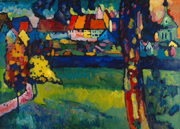Oberbayerische Kleinstadt (Murnau) van Wassily Kandinsky