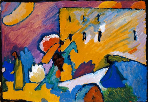 Reiter über der Brücke (Improvisation III.) van Wassily Kandinsky