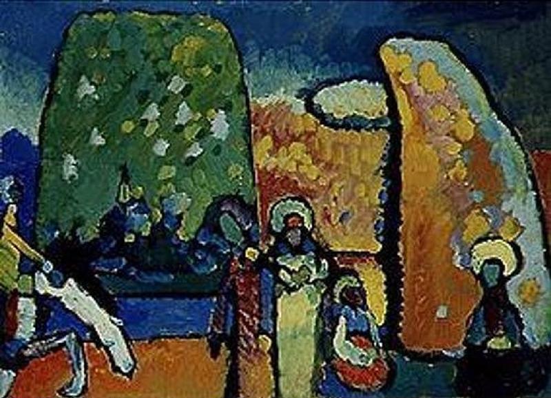 Studie zu Improvisation 2 (Trauermarsch) van Wassily Kandinsky