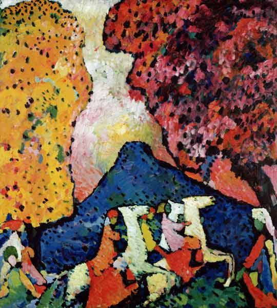 The Blue Mountain van Wassily Kandinsky