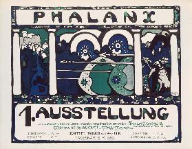 Plakat der ersten Phalanx-Ausstellung (nach einer Zeichnung von Kandinsky)