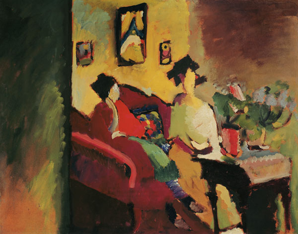 Interieur Gabriele Münter und Marianne v.Werefkin van Wassily Kandinsky