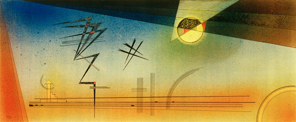 Upwards zigzag, 1928 van Wassily Kandinsky