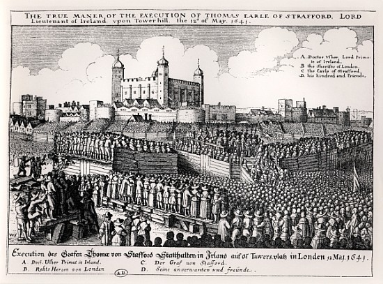 Execution of Strafford, May 12 1641 van Wenceslaus Hollar