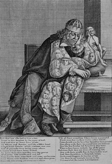Illustration to Thomas Killigrew''s poem ''Letcherie'', c.1664 van Wenceslaus Hollar