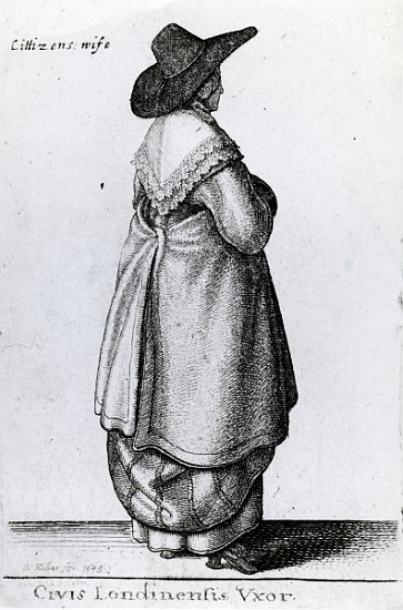 Wife of a Citizen of London van Wenceslaus Hollar