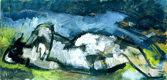 Night, 1961 (oil and tempera on panel) van Werner Scholz