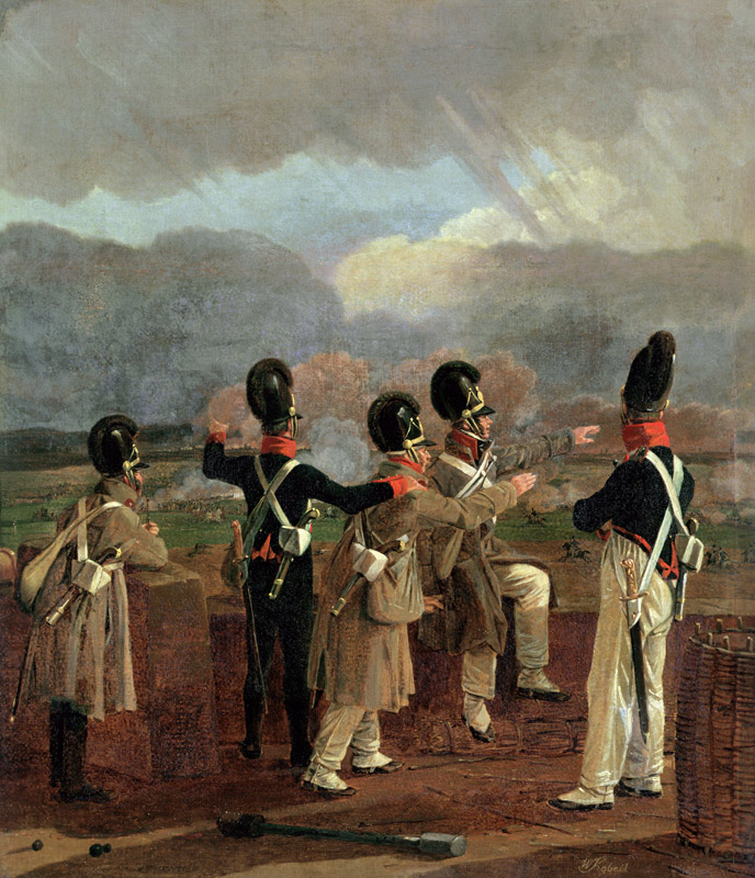 Soldiers on the Ramparts van Wilhelm Alexander Wolfgang von Kobell