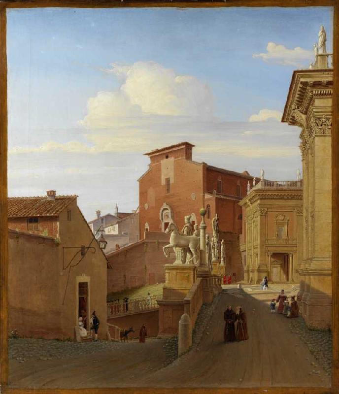 Ansicht des Kapitols in Rom van Wilhelm Brücke