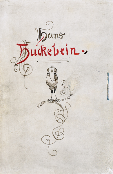 Zierhandschrift zu "Hans Huckebein" van Wilhelm Busch