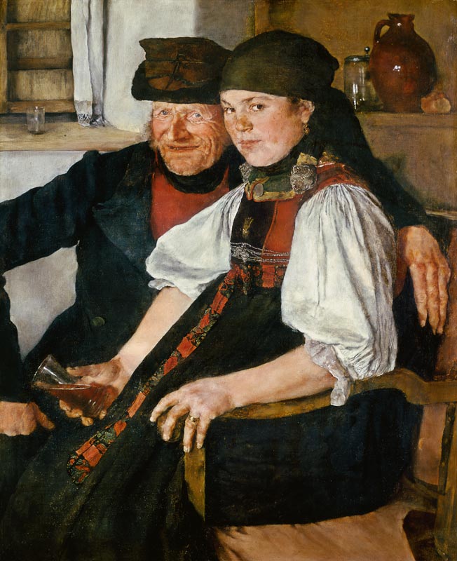 Das ungleiche Paar van Wilhelm Maria Hubertus Leibl