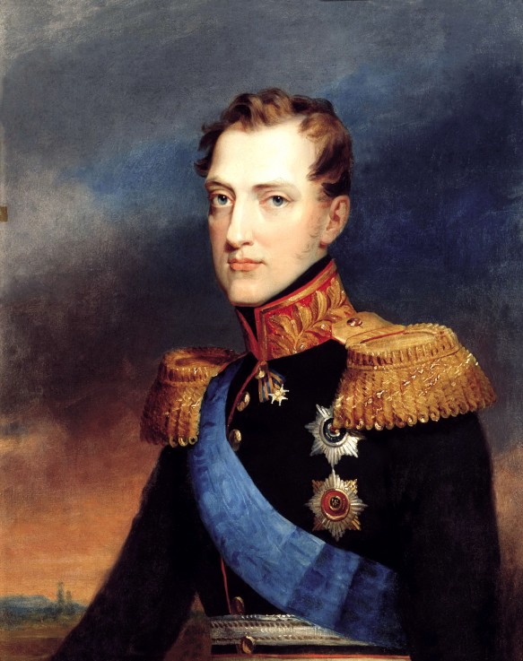 Portrait of Emperor Nicholas I  (1796-1855) van Wilhelm August Golicke