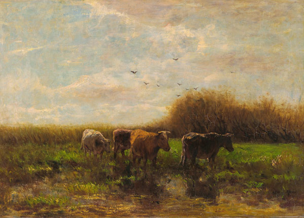Cows at evening van Willem Maris