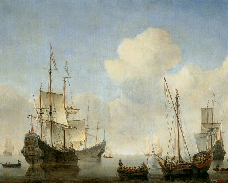 Schepen aan de Afrikaanse kust - Willem van de Velde d.J. van Willem van de Velde d.J.