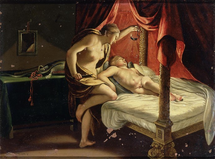 Cupid and Psyche van Willem van Mieris