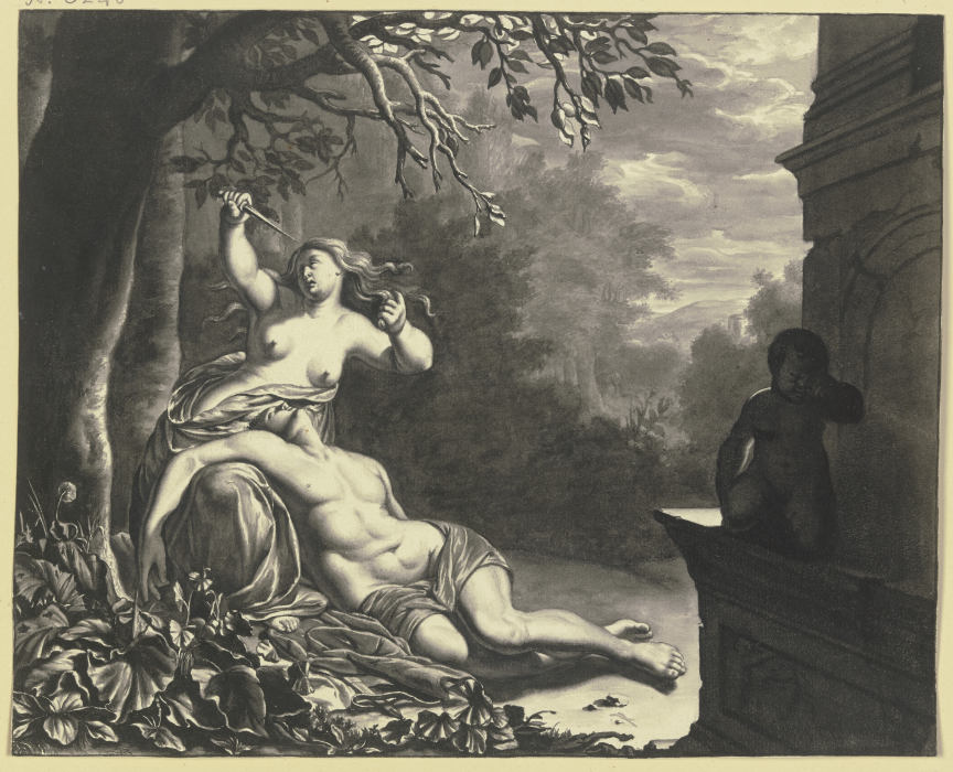 Pyramus and Thisbe van Willem van Mieris