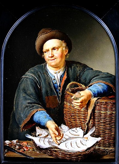 The Fish Seller van Willem van Mieris