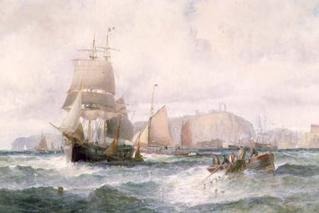 Shipping off a Coastline van William A. Thornley or Thornbery