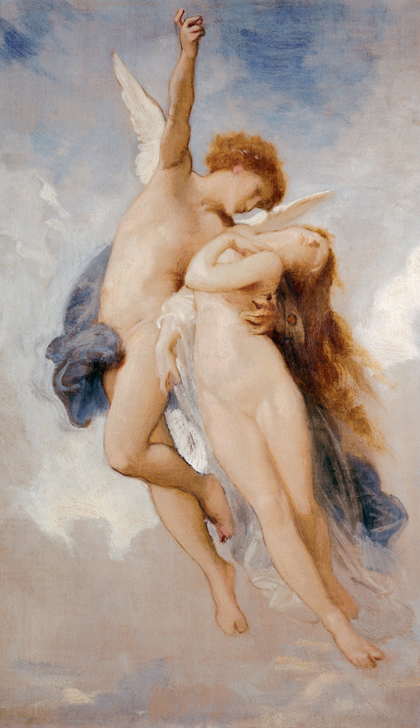 Cupid and Psyche van William Adolphe Bouguereau