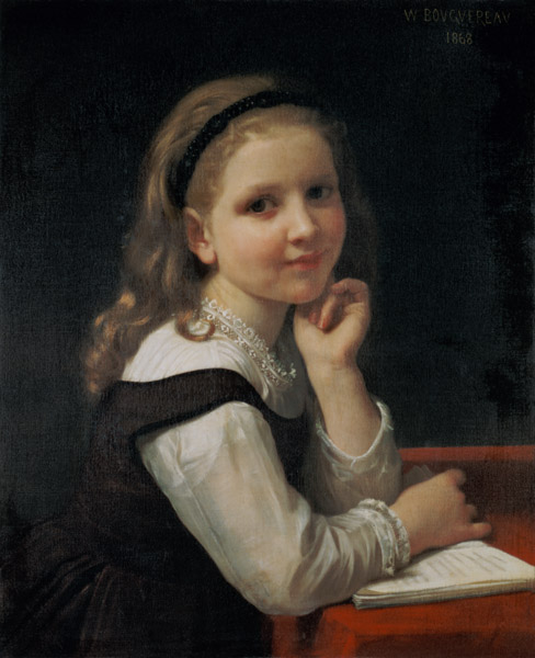 Jeune Ecoliere van William Adolphe Bouguereau