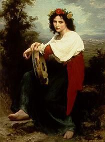 Italienerin mit Tambourin van William Adolphe Bouguereau