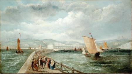 Dover from the Admiralty Pier van William Adolphus Knell
