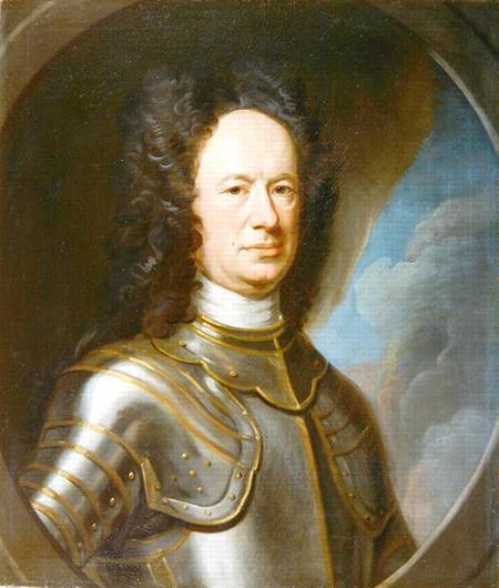 Portrait of Colonel Alexander Campbell of Finab (b.1669) van William Aikman