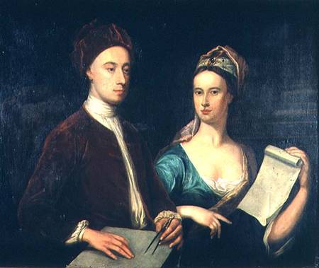  Portrait of Richard Boyle, 3rd Earl of Burlington (1695-1753) and his wife Lady Dorothy Savile (169 van William Aikman