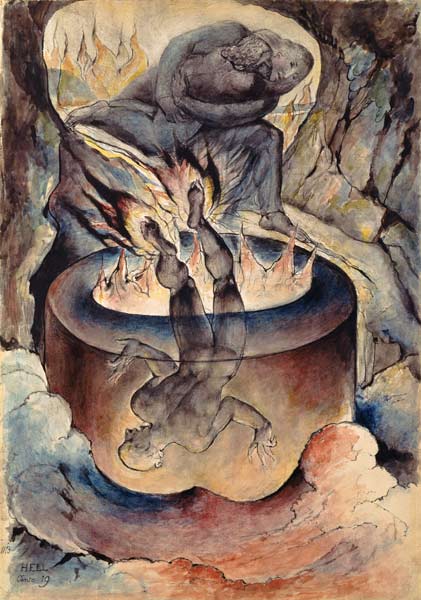 Gesang der Hölle Aus der Zeichenfolge zu Dantes göttlicher Komödie van William Blake