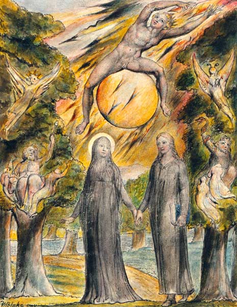 The Sun in His Wrath (from John Milton's L'Allegro and Il Penseroso) van William Blake
