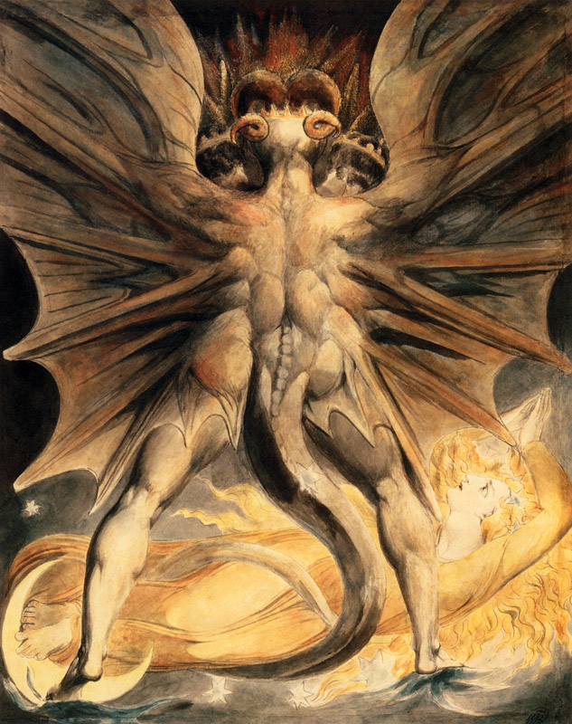 Roter Drache van William Blake