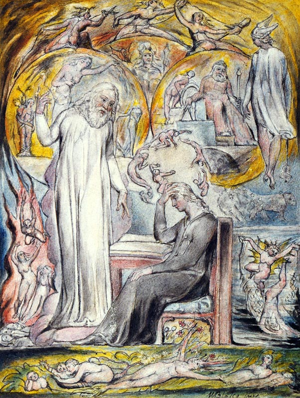 The Spirit of Plato (from John Milton's L'Allegro and Il Penseroso) van William Blake