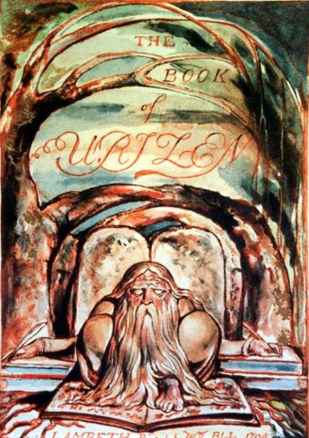 The First Book of Urizen; title page, showing Urizen (representing the embodiment of unenlightened r van William Blake