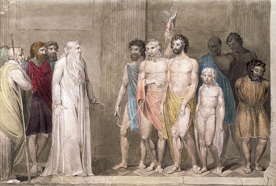 St. Gregory and the British Captives van William Blake