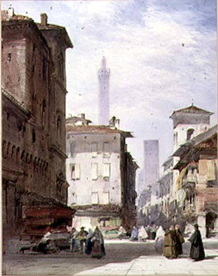 Leaning Tower, Bologna van William Callow